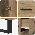 vidaXL Buffet avec tiroir Chêne artisanal 69 5 x 34 x 90 cm