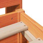 vidaXL Lit bibliothèque sans matelas cire marron 160x200 cm pin massif