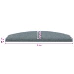 vidaXL Tapis d'escalier auto-adhésifs 15 Pièces Bleu marine