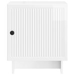 vidaXL Cabinet de chevet 2 Pièces Blanc brillant 43 x 34 5 x 50 cm