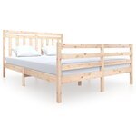 vidaXL Cadre de lit sans matelas bois massif