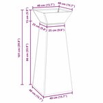 vidaXL Jardinière à pilier 2 Pièces Argent 40 x 40 x 100 cm Acier patiné