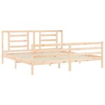 vidaXL Cadre de lit sans matelas 200x200 cm bois massif