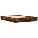 vidaXL Cadre de lit chêne fumé 120x190 cm bois d'ingénierie