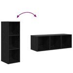 vidaXL Meuble TV mural 4 Pièces Chêne noir 37 x 37 x 107 5 cm