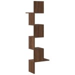 vidaXL Étagère d'angle murale chêne marron bois ingénierie