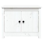 vidaXL Table basse Blanc 71x49x55 cm Bois massif de pin