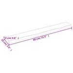 vidaXL Étagère murale marron foncé 80x10x2 cm bois chêne massif traité
