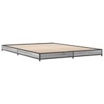 vidaXL Cadre de lit sonoma gris 140x190 cm bois d'ingénierie et métal