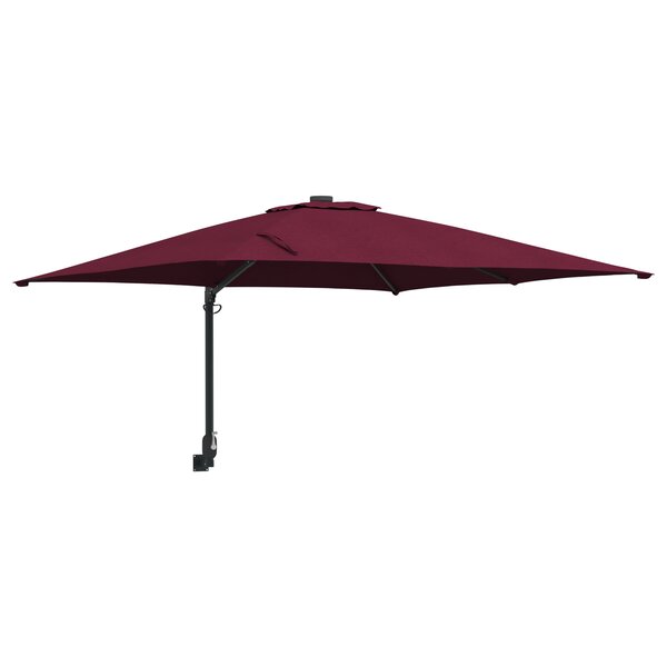 vidaXL Parasol de terrasse Rouge bordeaux Tissu en polyester Grand