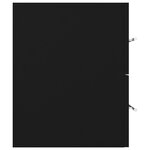 vidaXL Armoire d'évier avec lavabo intégré Noir Aggloméré