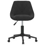 vidaXL Chaises pivotantes à manger lot de 2 noir velours