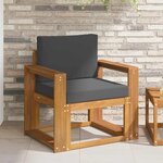 vidaXL Canapé d’extérieur Bois d'acacia massif et polyester Naturel
