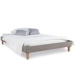 Lit rembourré avec matelas 140x200 Sommier à lattes