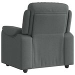 vidaXL Fauteuil inclinable Gris foncé Tissu