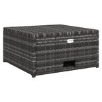 vidaXL Salon de jardin 4 Pièces avec coussins résine tressée gris