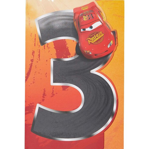 Carte anniversaire 3 ans cars - draeger paris