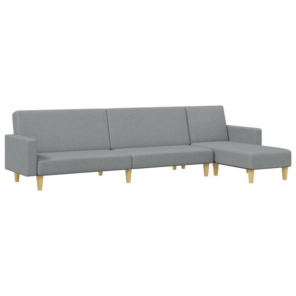 vidaXL Ensemble de canapés 2 Pièces gris clair tissu