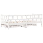 vidaXL Lit de jour et tiroirs sans matelas blanc 80x200 cm bois massif