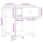 vidaXL Cabinet de chevet 2 Pièces Chêne sonoma 42 x 41 x 56 cm