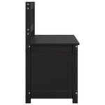 vidaXL Banc Noir 110x41x76 5 cm Bois de pin massif