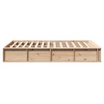 vidaXL Cadre de lit avec stockage Marron 120 x 200 cm bois