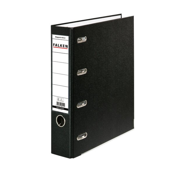 Classeur À Levier À Double Mécanique Pp A4 - Noir - X 10 - Falken