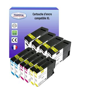 10 Cartouches compatibles avec  Canon PGI2500XL (4Bk/2C/2M/2Y) - T3AZUR