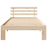 vidaXL Cadre de lit Marron 75 x 190 cm Bois de pin massif