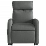 vidaXL Fauteuil inclinable de massage électrique Gris foncé Tissu