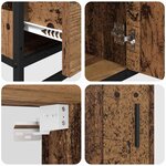vidaXL Ensemble de mobilier de salle de bain 3 Pièces Bois Ancien