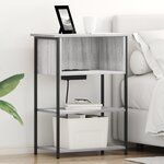 vidaXL Cabinet de chevet Sonoma gris 55 x 31 x 76 cm Bois d'ingénierie