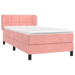 vidaXL Sommier à lattes de lit et matelas Rose 80x200 cm Velours
