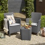 Keter Mobilier pour balcon Miami 5 Pièces Graphite 223815