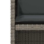 vidaXL Ensemble de bistro 3 Pièces avec coussins gris résine tressée