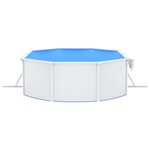 vidaXL Piscine ovale avec parois en acier 490x360x120 cm Blanc