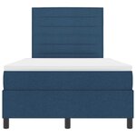 vidaXL Lit à ressorts avec matelas Bleu 120 x 190 cm tissu