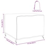 vidaXL Housse pour mobilier d'extérieur Noir 113 x 113 x 73 cm 420D