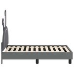 vidaXL Cadre de lit pour tout-petit avec tête de lit Gris clair PU