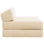 vidaXL Canapé-lit pliable Crème 60 x 70 x 41 cm Tissu