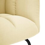 vidaXL Chaise à bascule avec repose-pied Crème Tissu