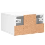 vidaXL Table de chevet murale blanc 35x35x20 cm