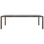 vidaXL Mobilier à dîner de jardin 11Pièces poly rotin et bois solide brun