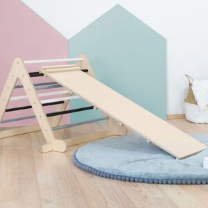 Jeu d'équilibre et motricité PIKY - bois naturel  noir  gris et blanc