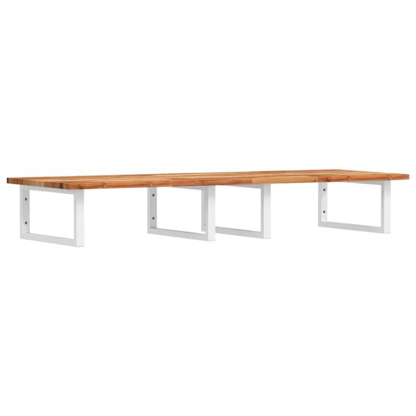 vidaXL Étagère de vasque murale acier et bois massif d'acacia