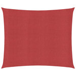 vidaXL Voile d'ombrage 160 g/m² Rouge 5x5 m PEHD