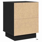 vidaXL Cabinet de chevet avec 2 Pièces Noir 39 x 34.5 x 50 cm