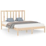 vidaXL Cadre de lit sans matelas 140x200 cm bois massif