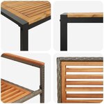 vidaXL Ensemble de salle à manger pour jardin 5 Pièces Gris et Bois
