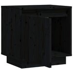 vidaXL Table de chevet Noir 40x30x40 cm Bois de pin solide